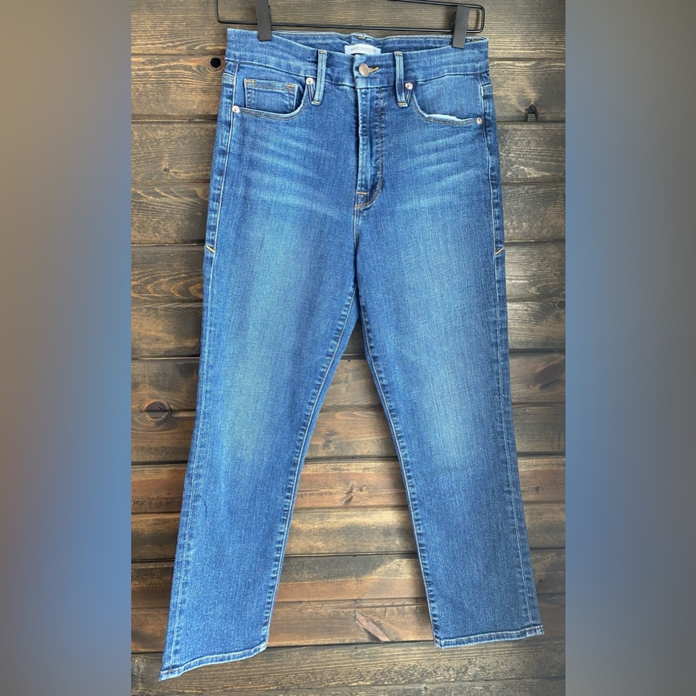 Good American Straight Leg Jean Blue358